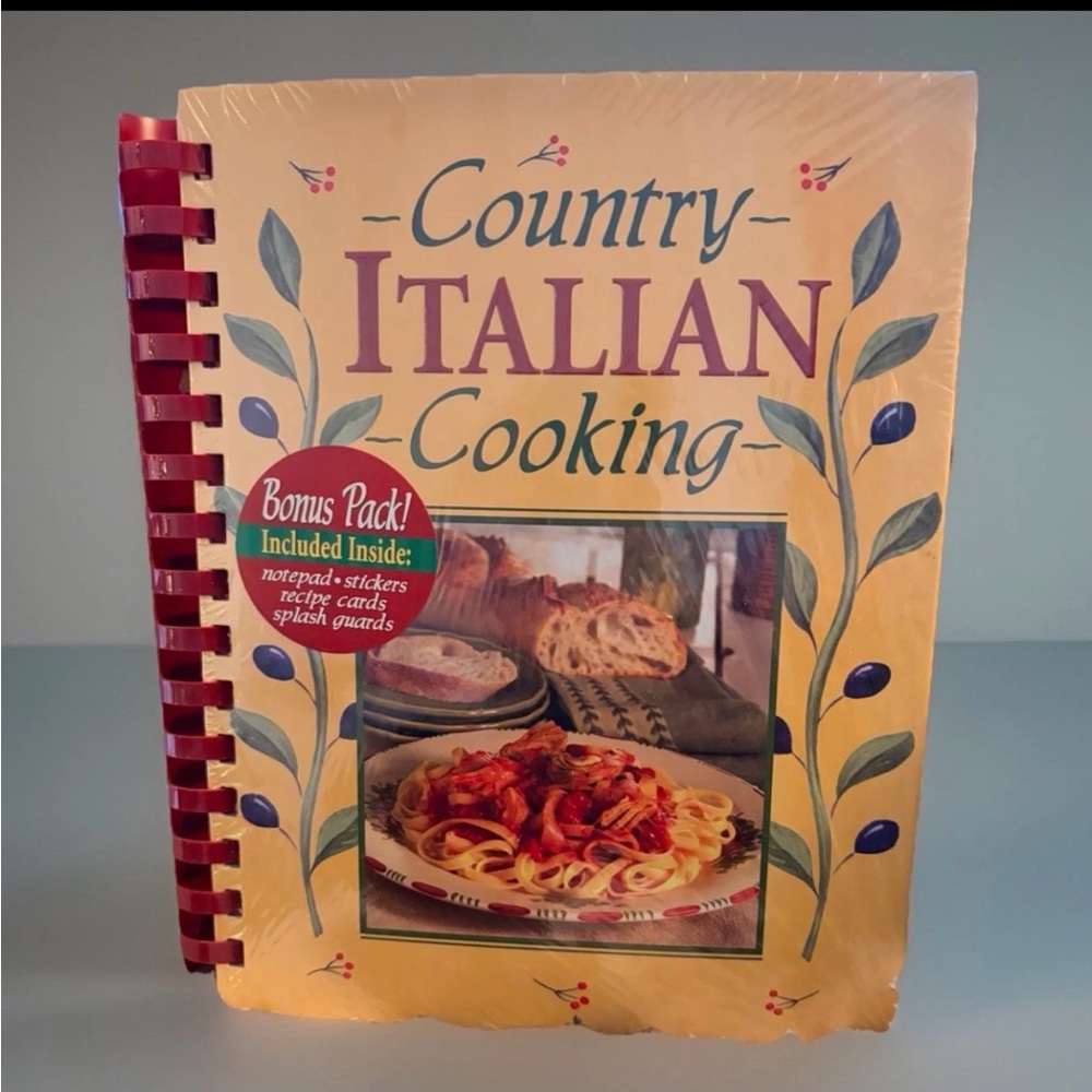 Country Italian Cooking Cook Book Brand new! Still Shrink Wrapped Spiral Bound
